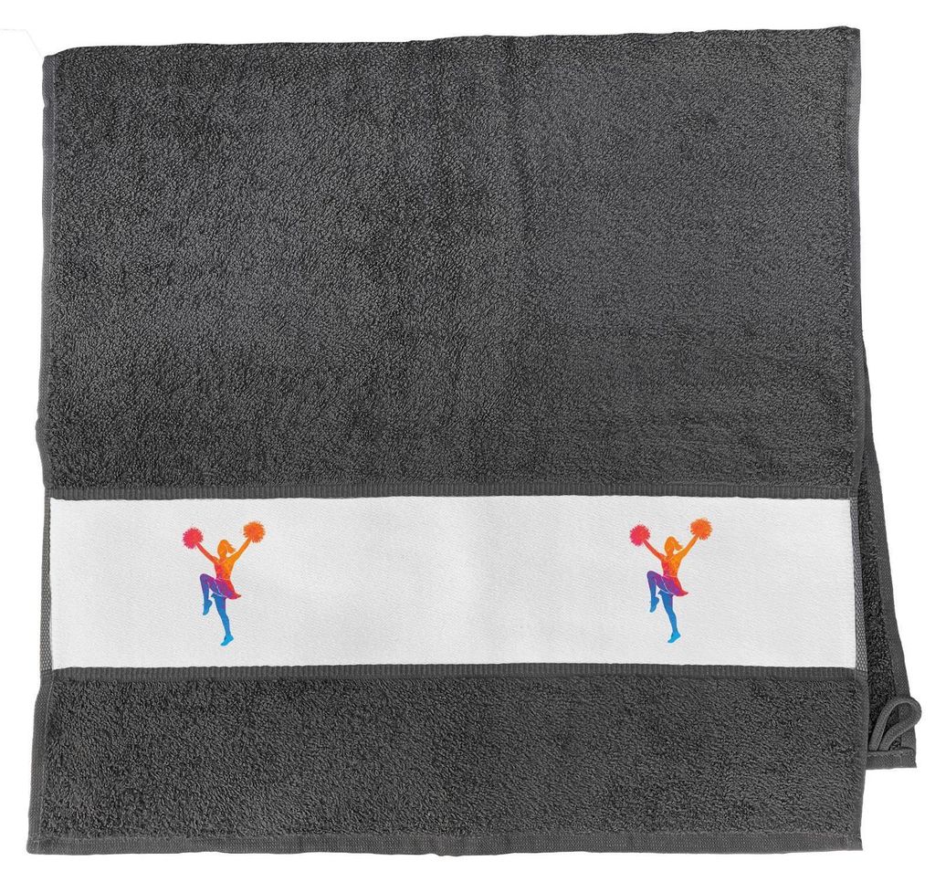 Huuraa Handtuch Cheerleading bunte Silhouette 50x100cm Graphite Baumwolle Handtuch Geschenkidee
