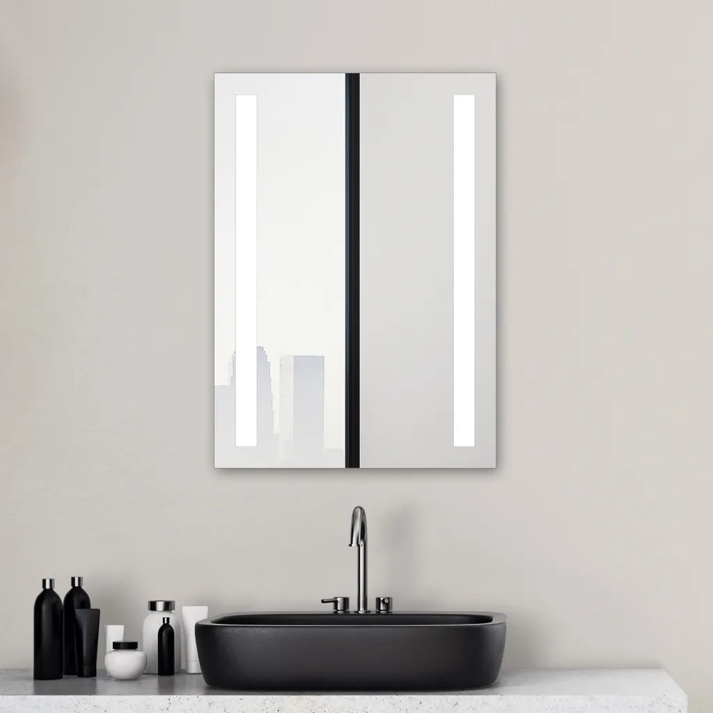 Miroir mural Talos Light 50x70 : fini les zones d'ombre au visage !