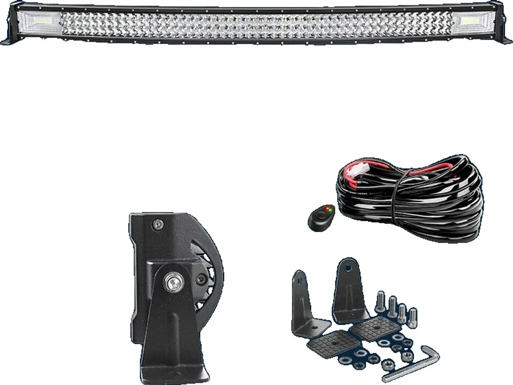 Barra LED 42" Professionale IP67: Kit Completo con Cablaggio 12V/24V