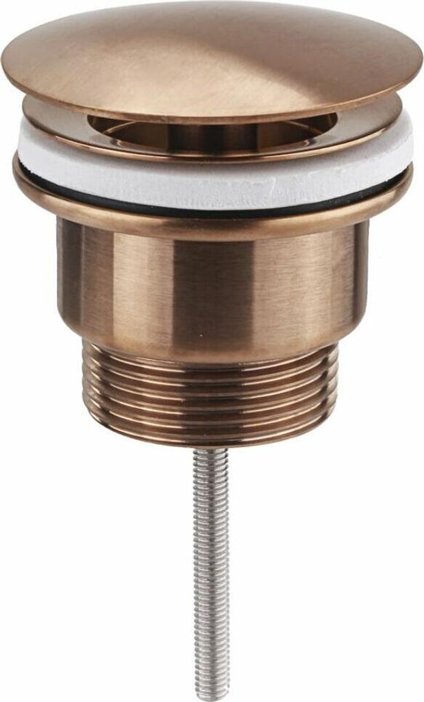 Nicht verschließbare Ablaufgarnitur 5/4" 5/4", große Kappe, H: 10-55mm, Kupfer matt