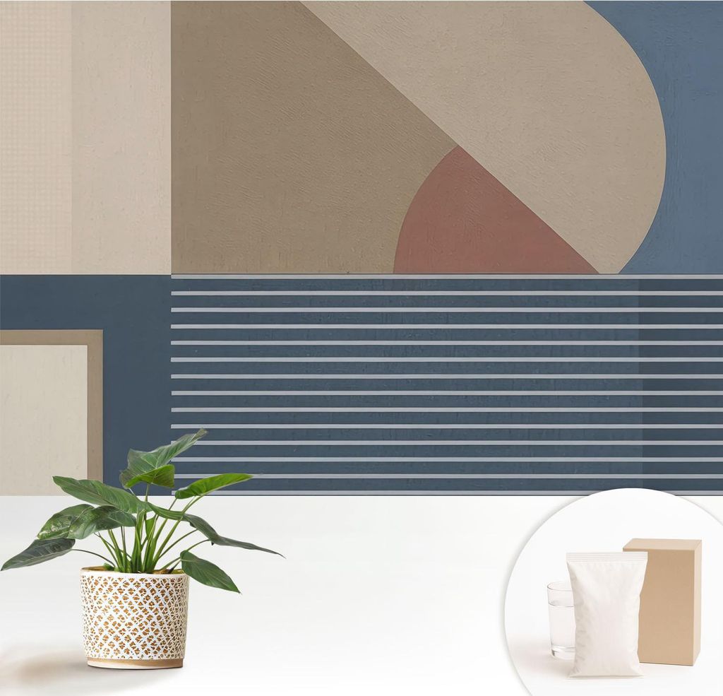 Fototapete - 152x104 cm - Tapete - Wandtapete - Wandbilder - Dekofolie - Tapete Folie - Wand - Dekoration - Wohnzimmer - Harmonische Geometrie