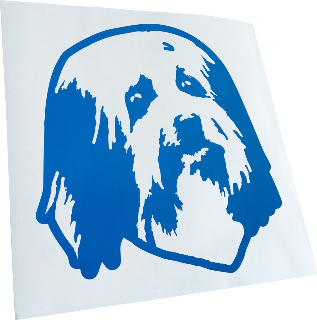 Kiwistar - Autoaufkleber - Lowchen Hund - Blau - 30x27cm - Aufkleber für Auto, Laptop, Fahrrad, LKW, Motorrad Mehrfarbig JDM Decal Racing