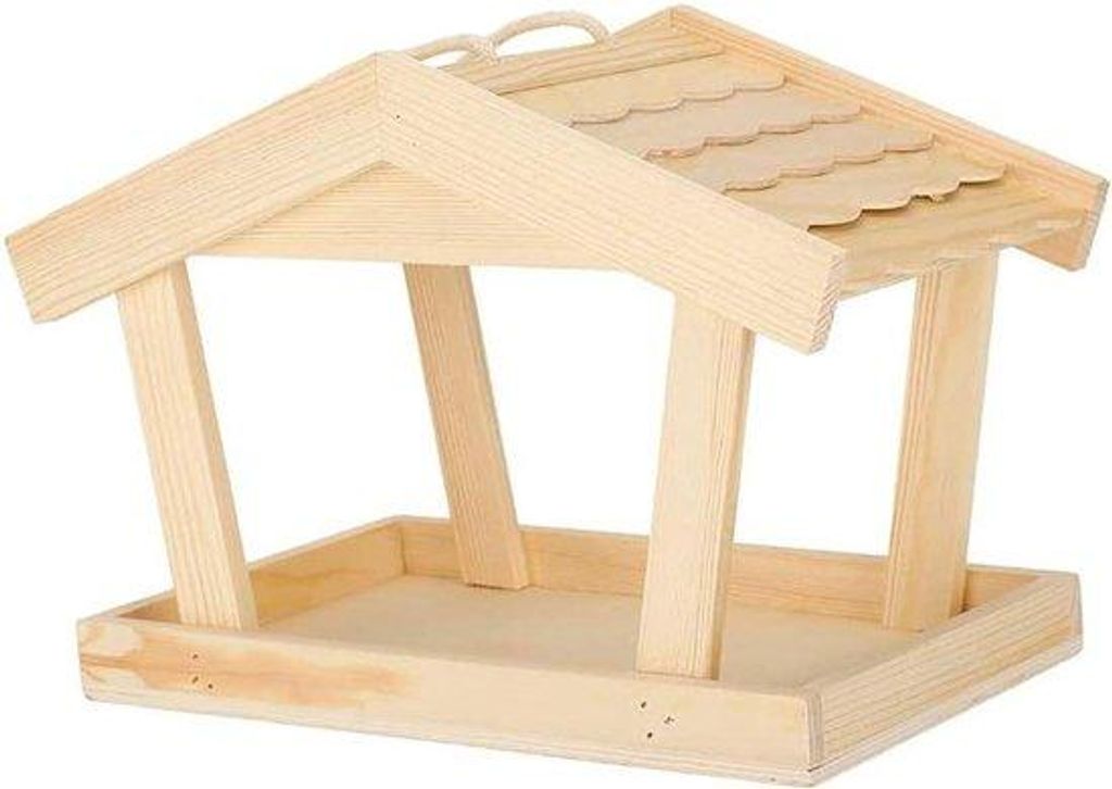 Vogelfutterhaus für draußen, Holz, mit Zubehör für Spechte und Vögel