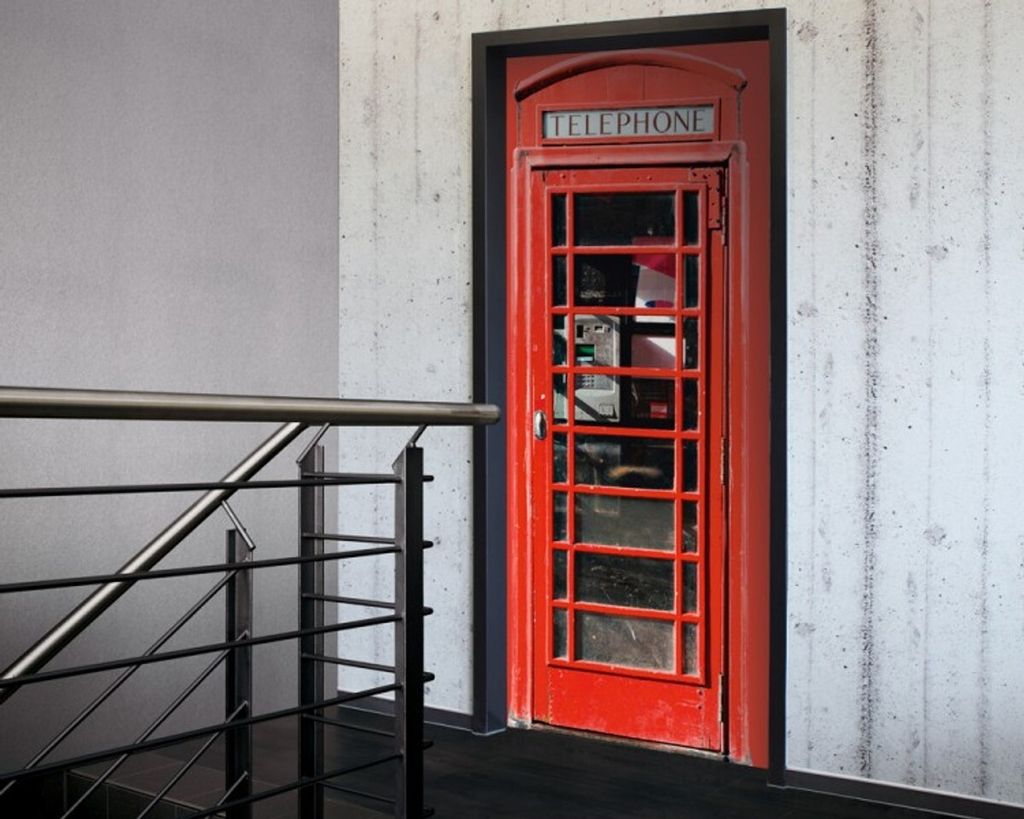 Tür 2.0 XXL Wallpaper für Türen 20019 Telephone Telefon - selbstklebend- Blickfang für Ihr zu Hause - Tür Aufkleber Tapete Fototapete FotoTür...