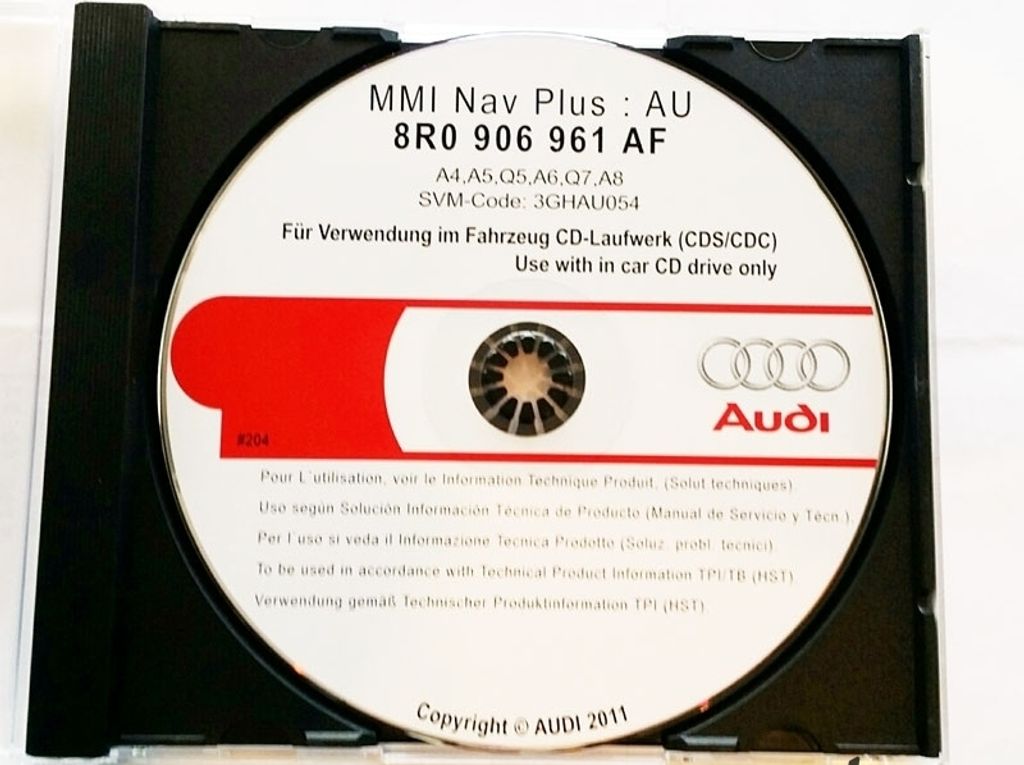 CD di aggiornamento software Audi MMI originale 8R0906961AF Immagine del prodotto 