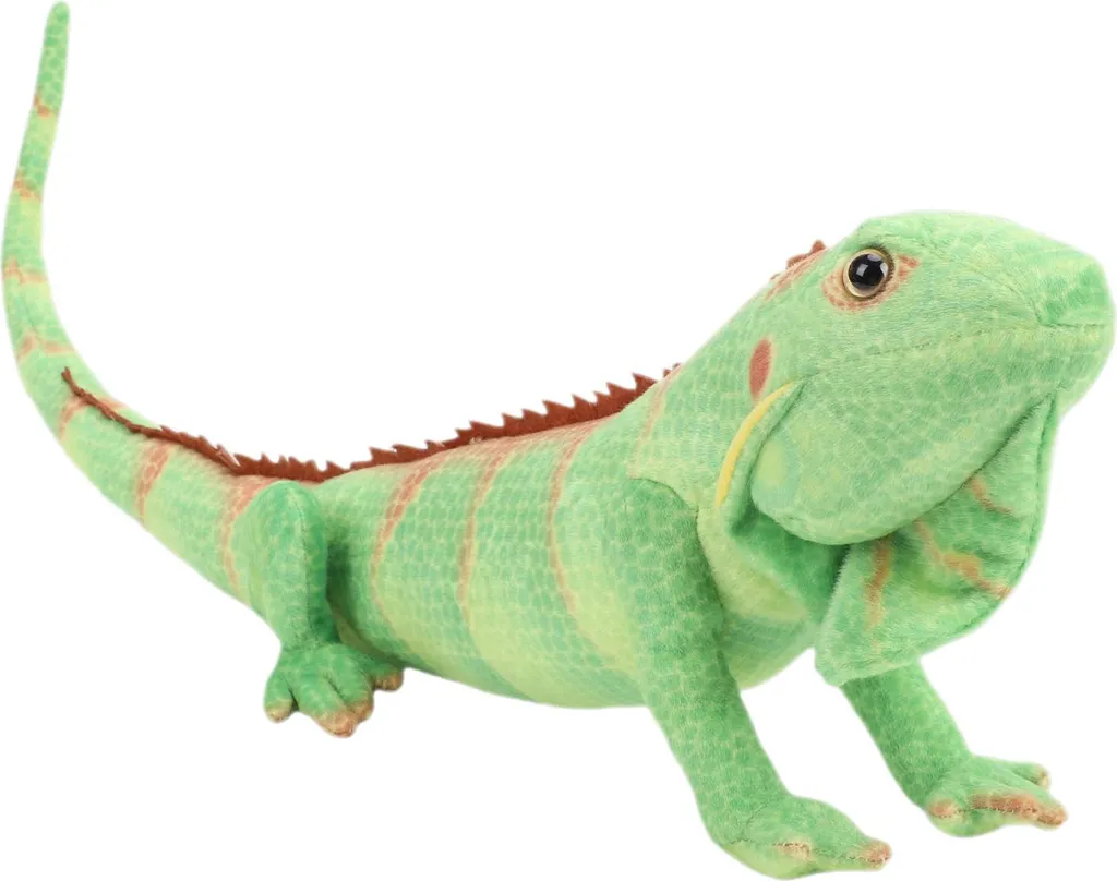 Peluche lézard réaliste de 65 cm reptile doux pour enfants vert et gris