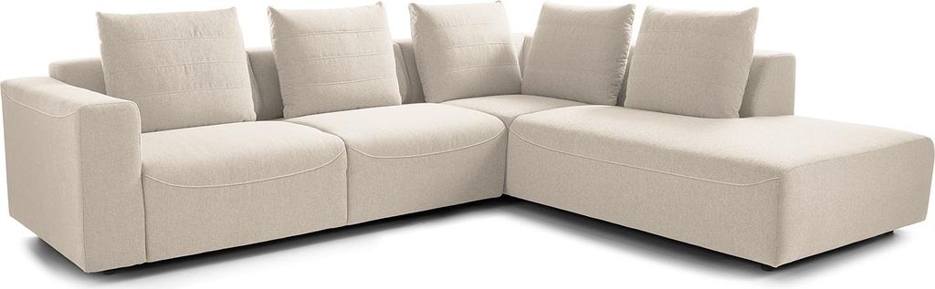 ECKSOFA mit Ottomane - Webstoff