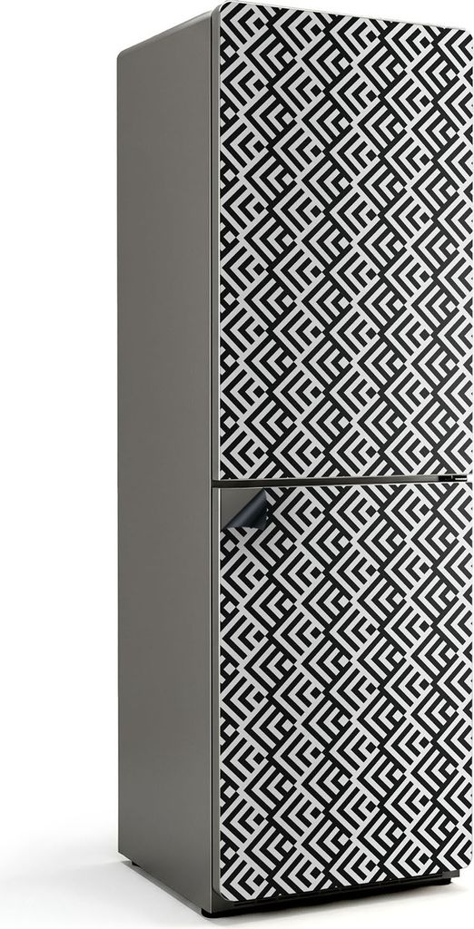 Geometrie im Zickzack – Magnetische Kühlschrank Abdeckung – Dekorfolie magnetisch Küche – Kühlschrank Magnet Deko – selbstklebende Magne...