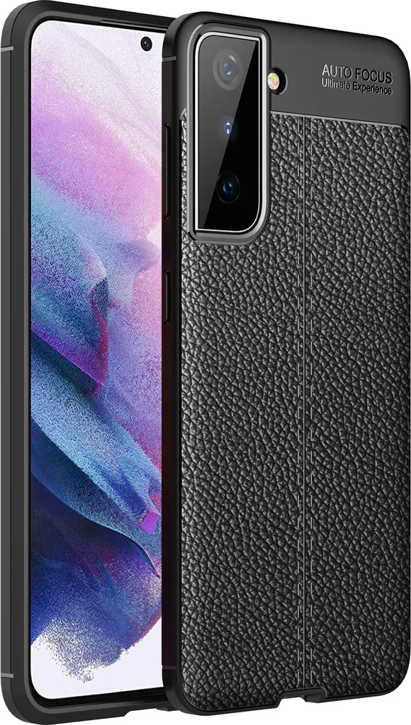 Cover Galaxy S21 FE 5G Antiurto - Custodia TPU Texture Litchi Nero