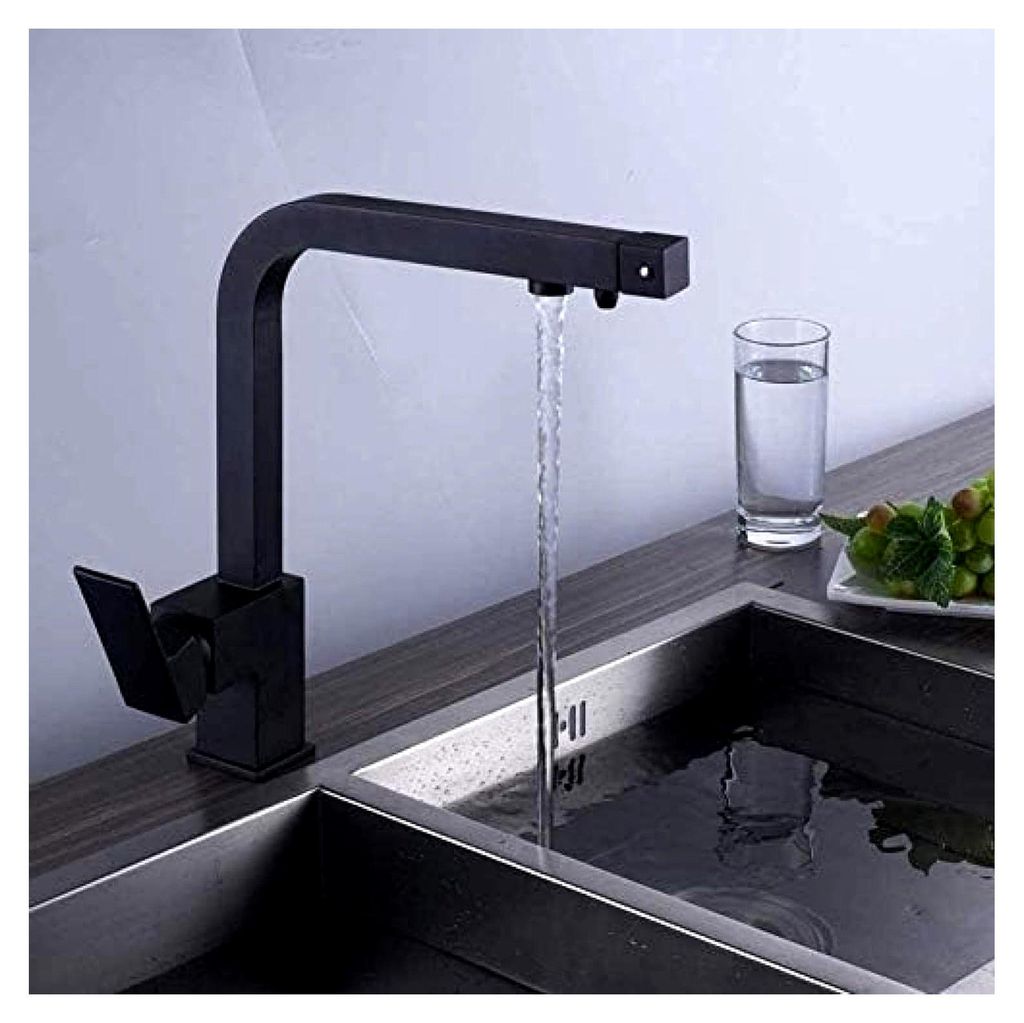 Küchenarmatur aus massivem Messing, Einhandgriff, für heißes und kaltes Wasser, mit ölbehandelt Kupfer