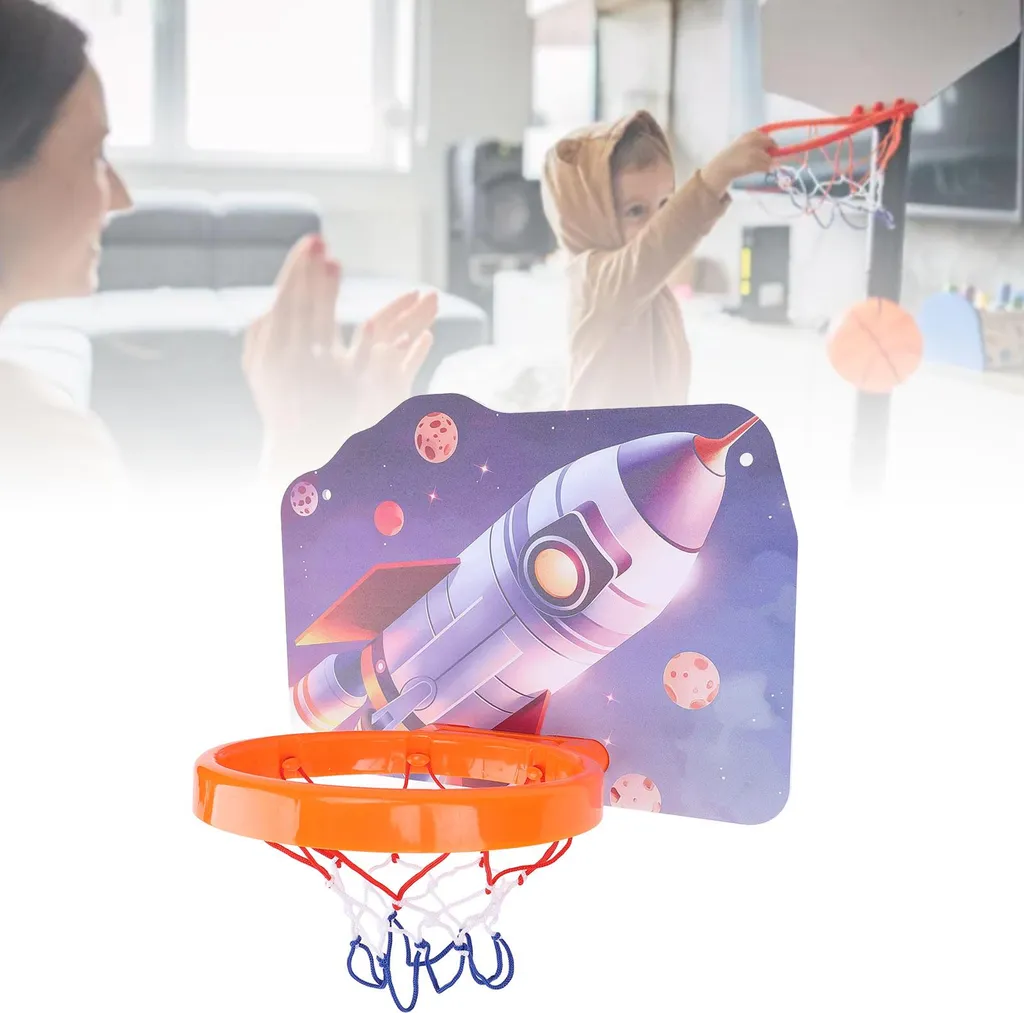 Mini panier de basket mural pour garçon avec panneau dessin animé fun - 4