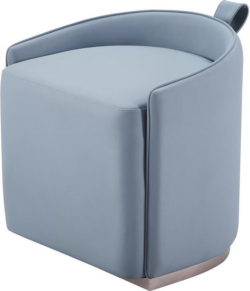 Sessel Leder Hocker Luxus Modernes Design Wohnzimmer Möbel Leder