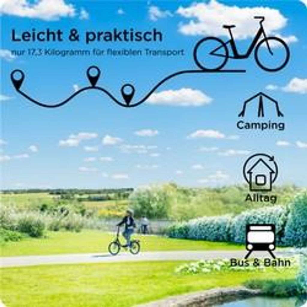 Zündapp ZF40 20 Zoll Klapprad Klappfahrrad Faltrad StVZO Produktbild 