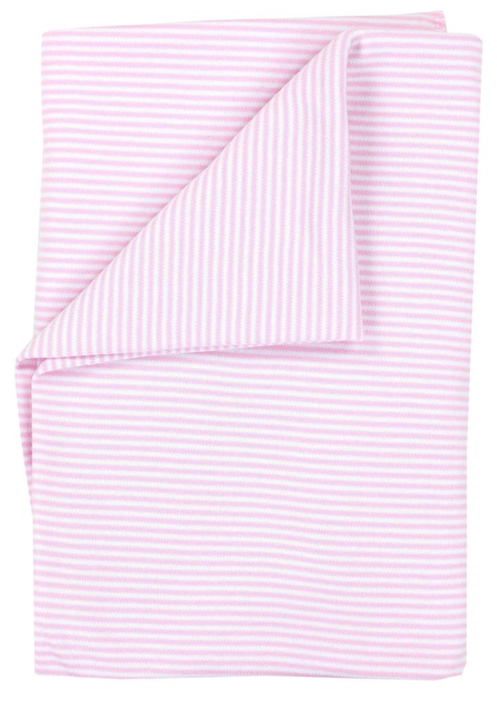 TupTam Baby Pucktuch Gestreift Puckdecke Baumwolle Jungen und Mädchen Pucken Babydecke, Farbe: Streifenmuster Rosa, Größe: 120 x 120 cm