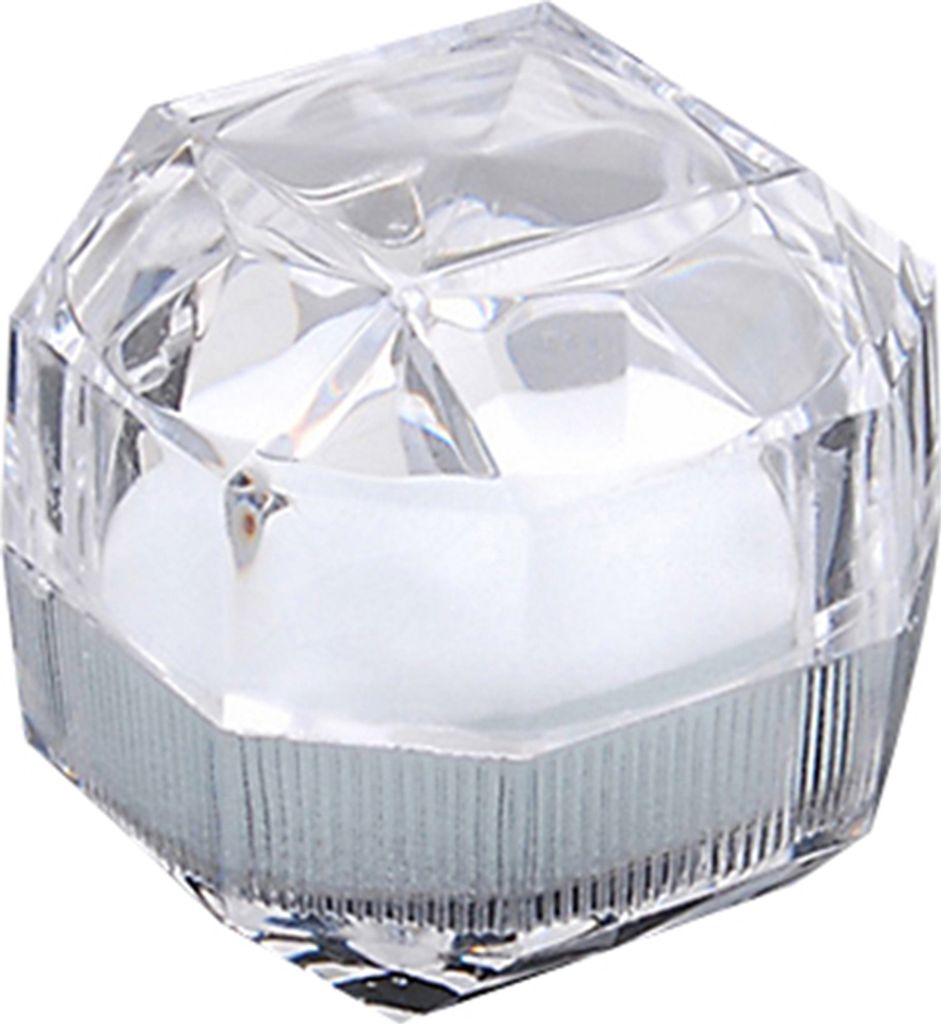 1 Stück transparente Acryl-Ring-Display-Box, Aufbewahrungsbox, Organizer, Geschenk, Schmucketui