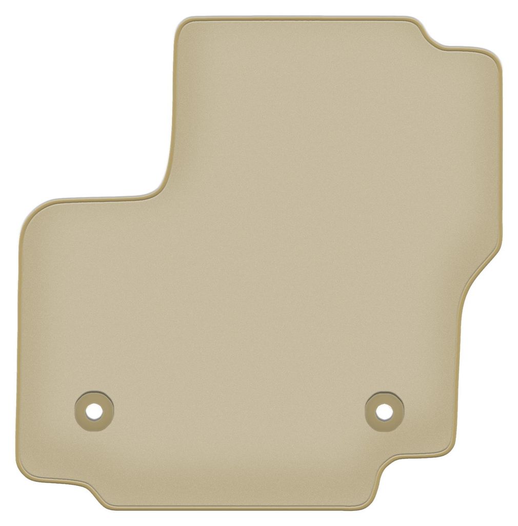 Fahrerfußmatte Velours PREMIUM beige passend für Ford Galaxy MK2 (2012-2015, Minivan) – mit Befestigungen – passgenau
