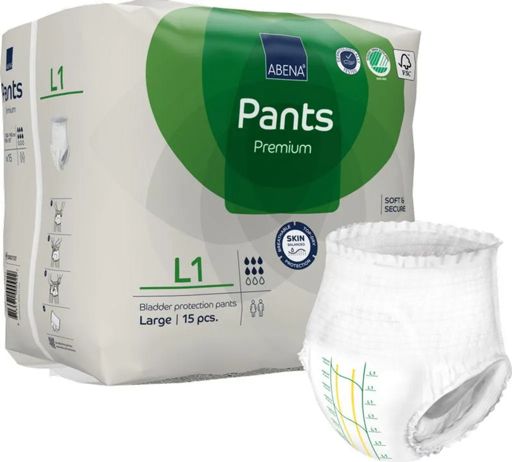 Pantaloni Abena Premium L1 15 pz