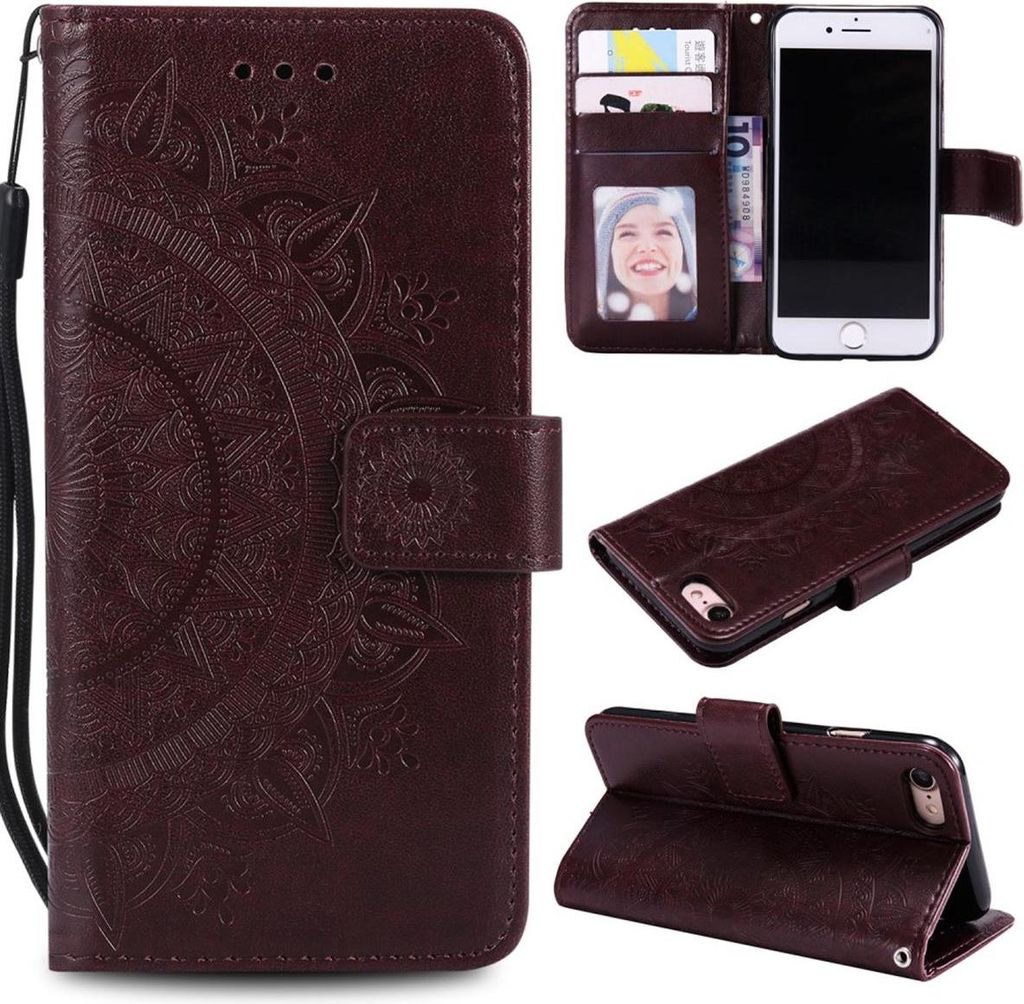 Hülle für Apple iPhone SE 2020/2022 Handyhülle Flip Case Schutzhülle Mandala