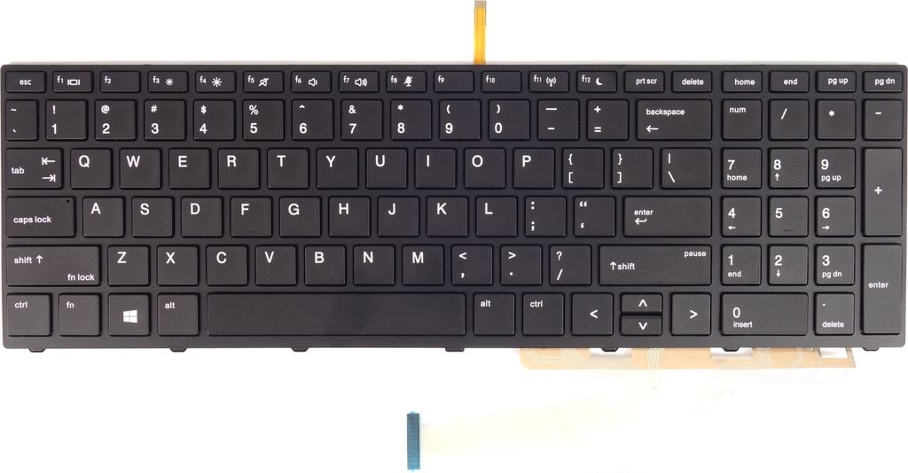 Tradebit - Tastatur für HP | Englisch US QWERTY INT | Volle Kompatibilität | Hochwertige Materialien | Modelle: ProBook 450 G5 455 G5 470 G5