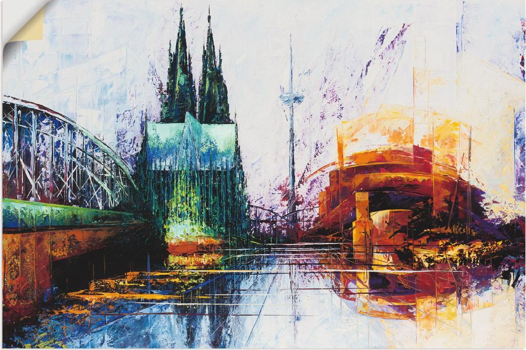 ARTland Wandbild, selbstklebend Kölner Dom Skyline 3 Größe: 90x60 cm