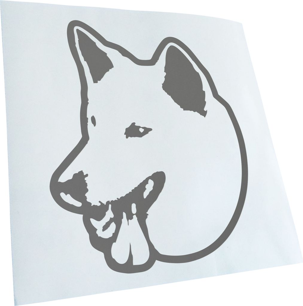 Kiwistar - Autoaufkleber - korean jindo dog Hund - Grau - 24x20cm - Aufkleber für Auto, Laptop, Fahrrad, LKW, Motorrad mehrfarbig JDM Decal Racing