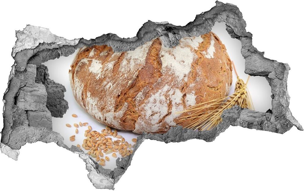 Selbstklebender Loch-3D-Aufkleber 95x73 cm Brot und Weizen