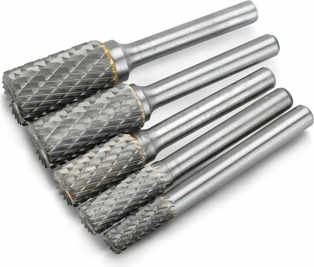 Kit 5 Pezzi Frese Rotative 6.35mm Carburo per Metallo Inox Ghisa - 2