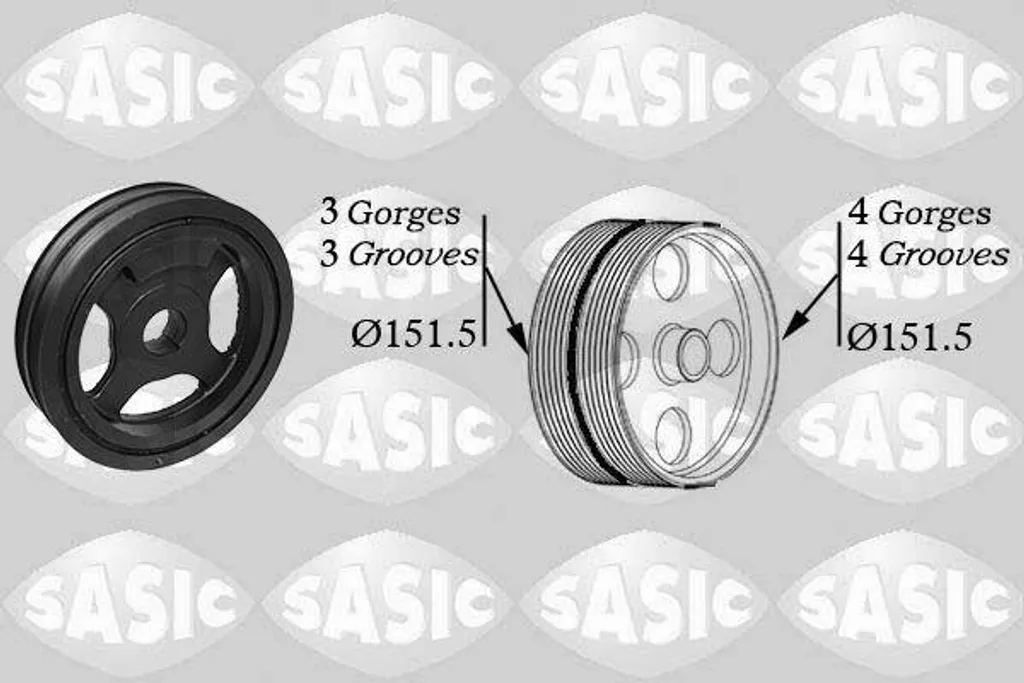 Poulie damper de vilebrequin pour Sandero et Logan moteur 1.2 16V