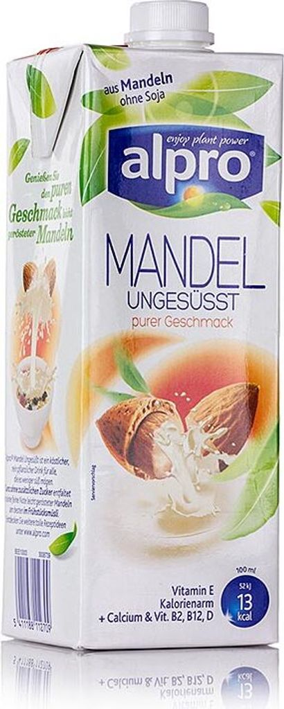 Alpro Mandeldrink ohne Zucker geröstet fettarm mit Calcium Produktbild 4