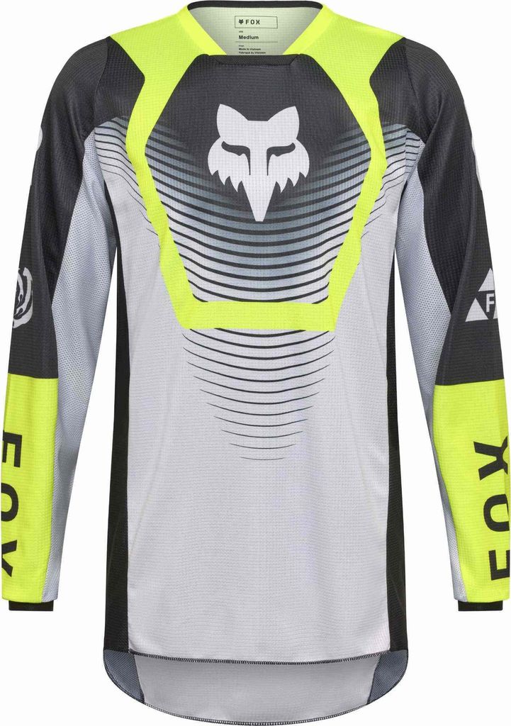 FOX 180 Collect Motocross Jersey, schwarz/grau/gelb, L