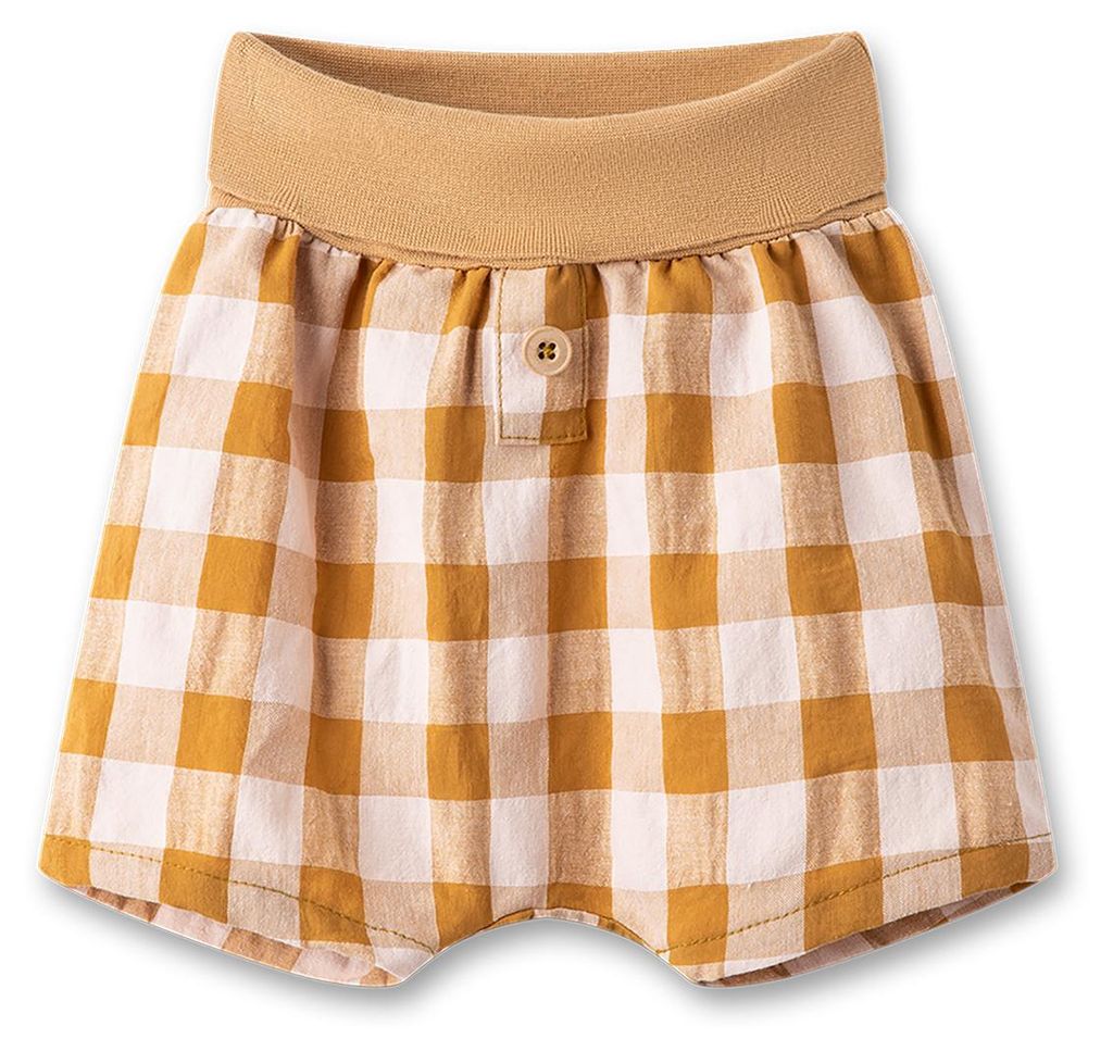 Sanetta Pure Jungen-Shorts beige kariert 68