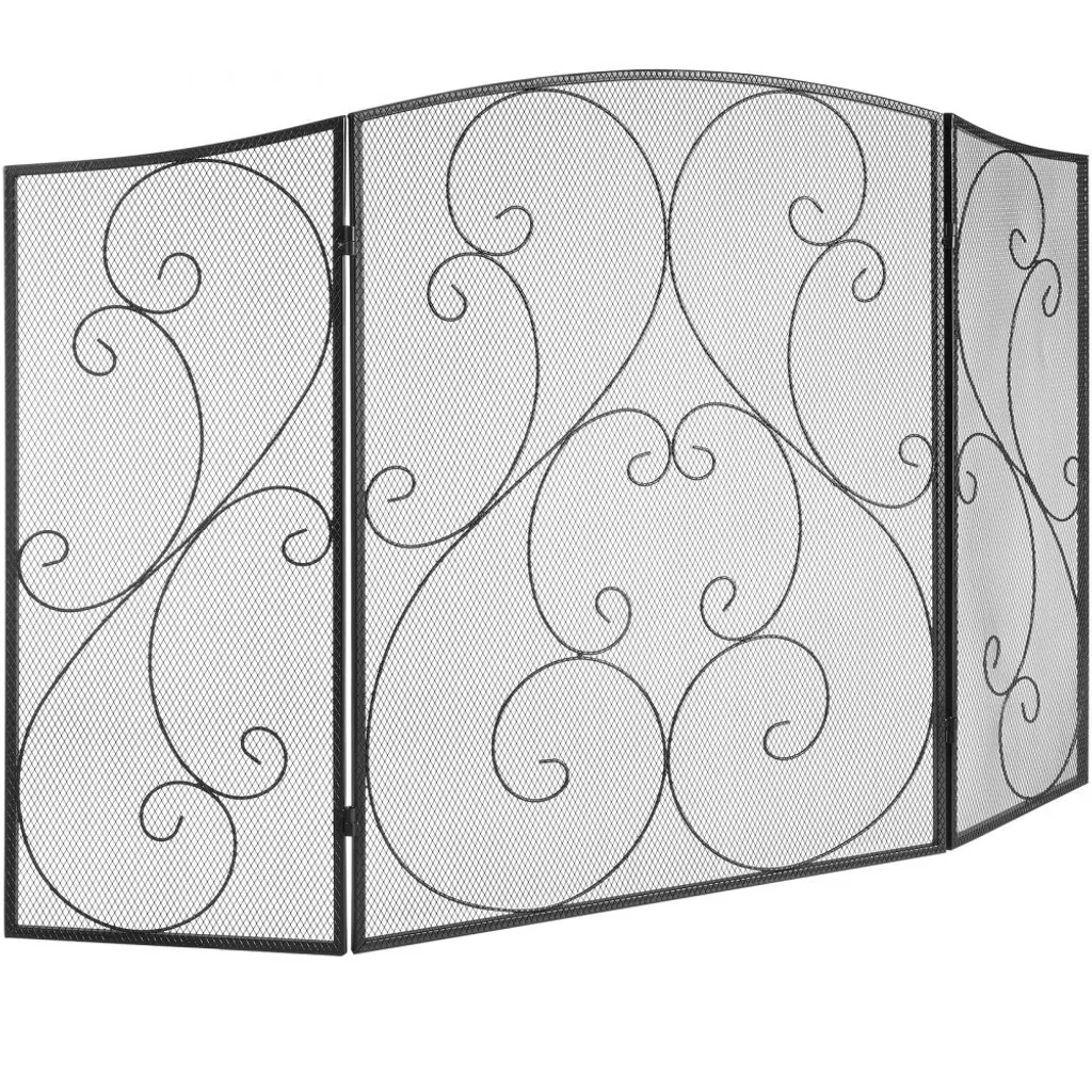 Parascintille Professionale Ferro 121,92cm - Protezione Camino 3 Ante