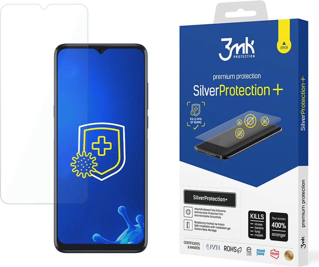 Protezione 3mk SilverProtection+ per TCL 20 SE - Schermo Sicuro e Igiene