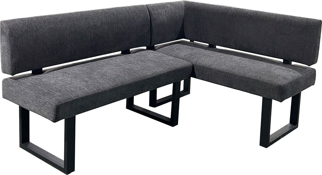 byLIVING Eckbank VANCOUVER / Webstoff anthrazit / Metall Produktbild 