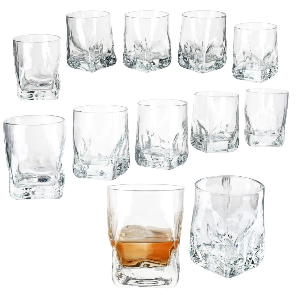 12x Frosty Whisky-Gläser 250ml Tumbler D.O.F. Glas Scotch Produktbild 