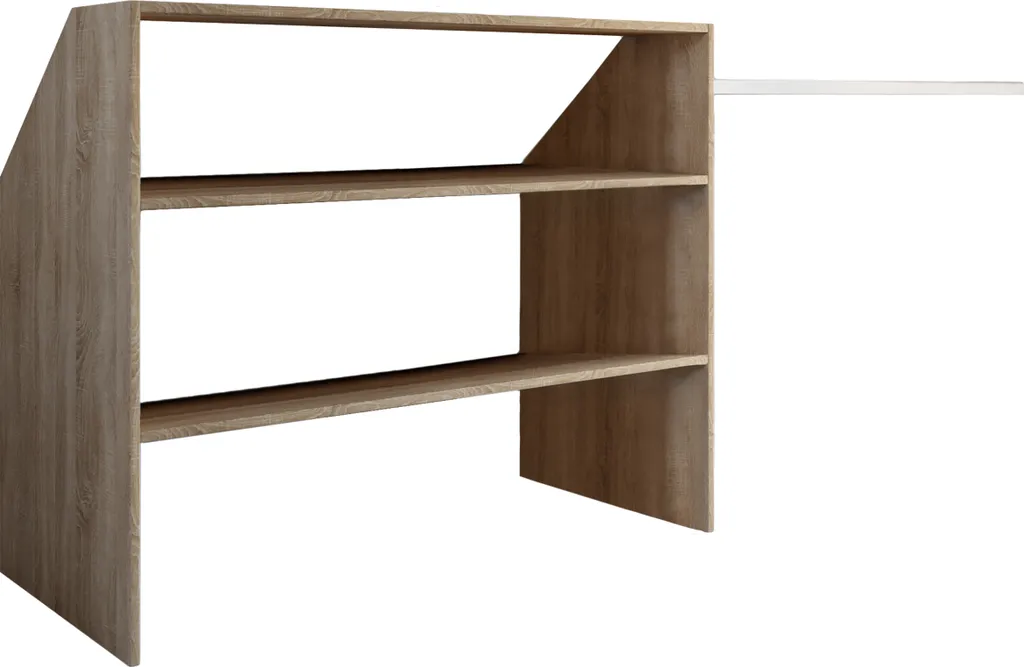 Dacho Bibliothèque Mur en Pente 2 Tablettes Chêne Reproduction - L80cm