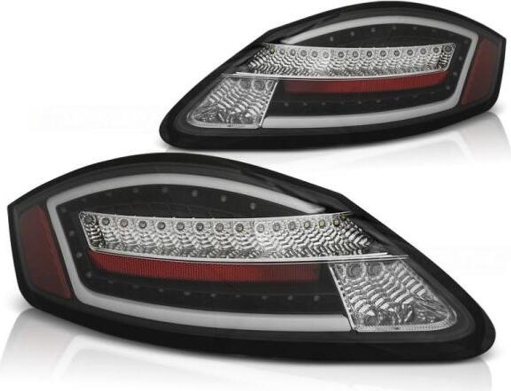 Voll LED Lightbar Rückleuchten für Porsche Boxster 987 + Cayman 04-09 Schwarz