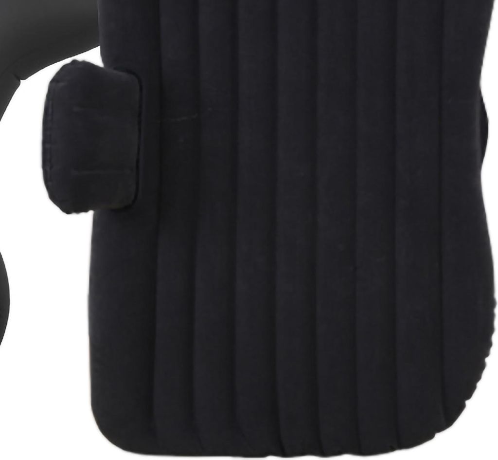 Auto-Luftmatratze, tragbar, aufblasbares Reisebett, beflockte Isomatte für Camping, SUV, Wohnmobil, LKW, Schwarz