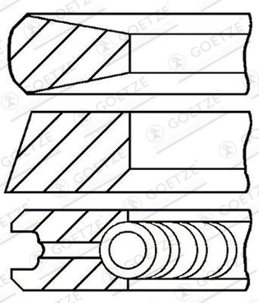 Kit segments de piston pour réparation moteur Toyota Corolla et Hyundai