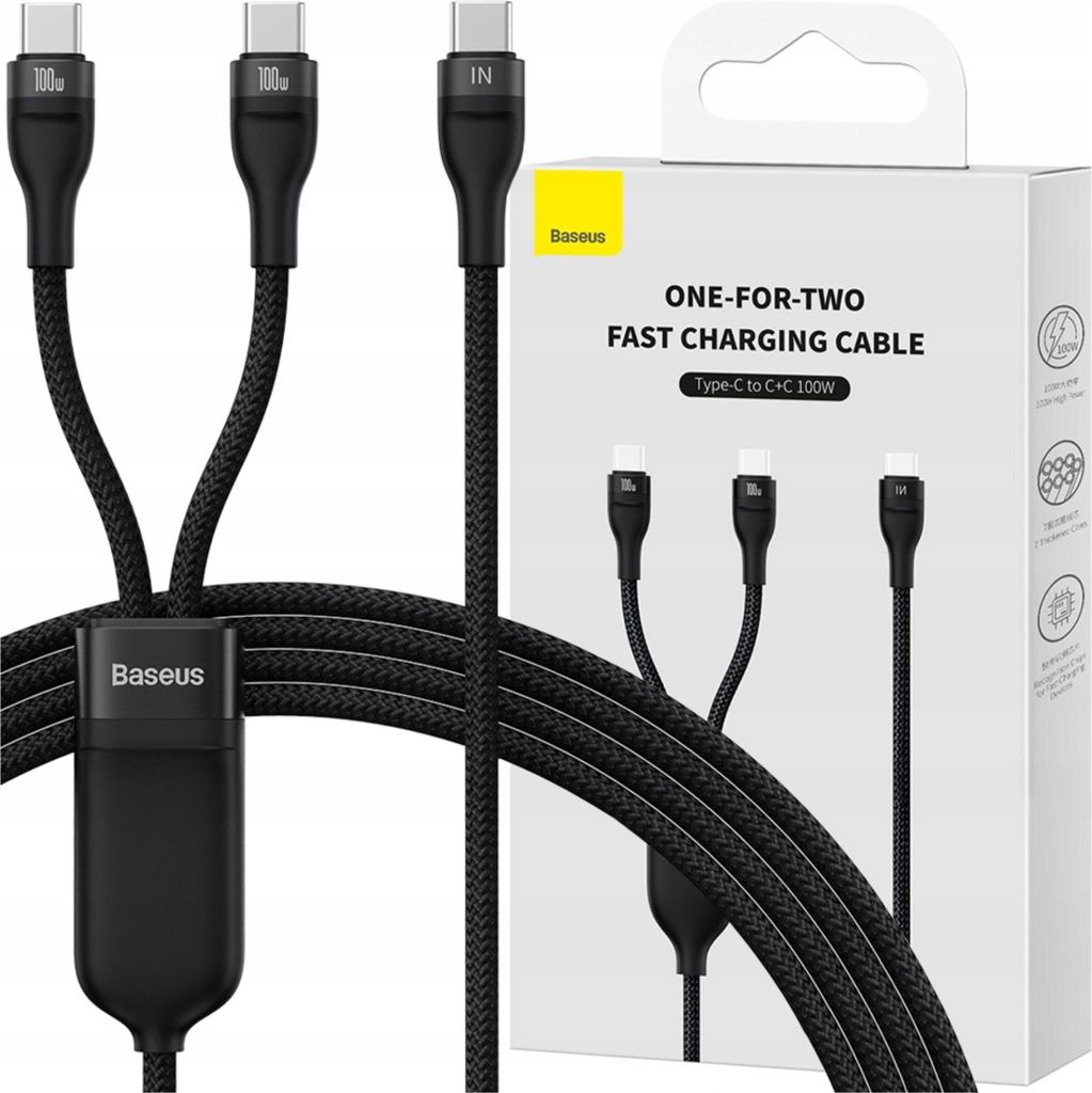 Câble Usb 2W1 Baseus Flash Series, Usb-C Do Usb-C 100W, Image du produit 