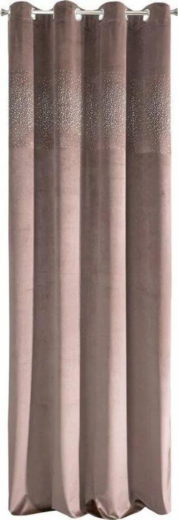 Rideau Sena 140x250 Rose Foncé Eurofirany avec Détails Zircone Cubique