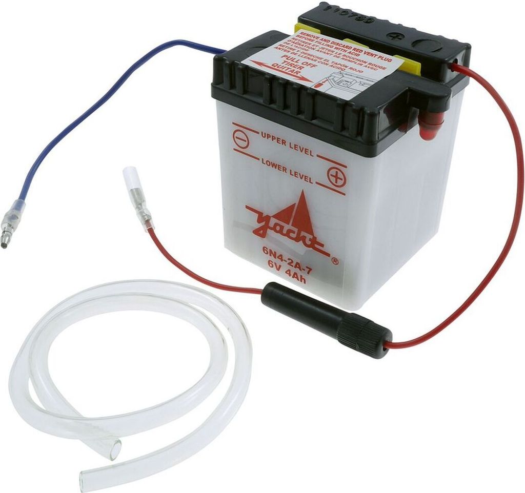 Batterie 6V 4Ah YACHT 6N4-2A-7 kompatibel für Honda MT MB 50S CF70 MB80 S MT80 S
