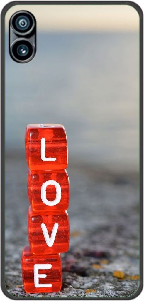 König Design Hülle kompatibel mit Nothing Phone 1 Kunststoff Soft Handyhülle - Handy Case Love
