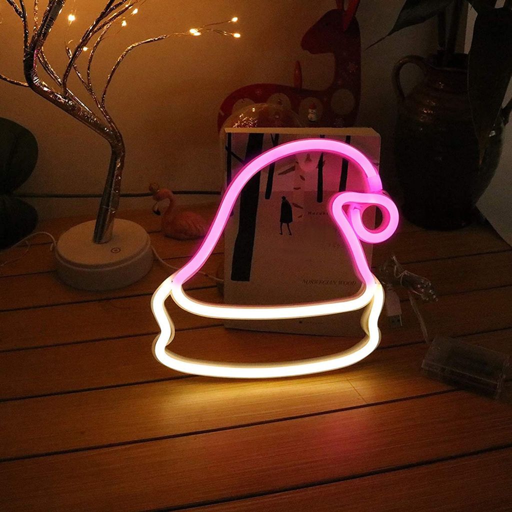 Insegna LED Neon Albero Di Natale In Acrilico, Alimentazione USB, 22x32 Cm - 2