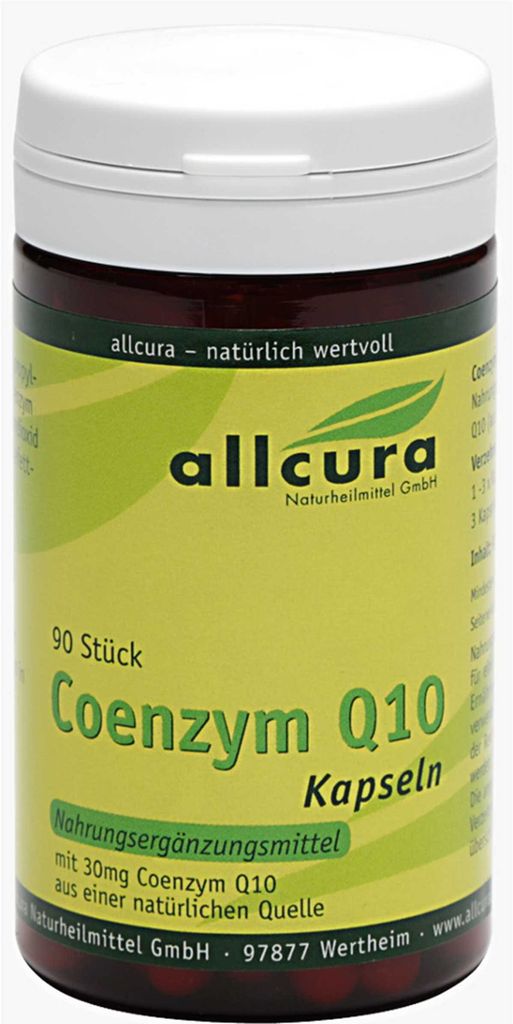 allcura Coenzym Q10 Kapseln, 90 St. Kapseln Produktbild 