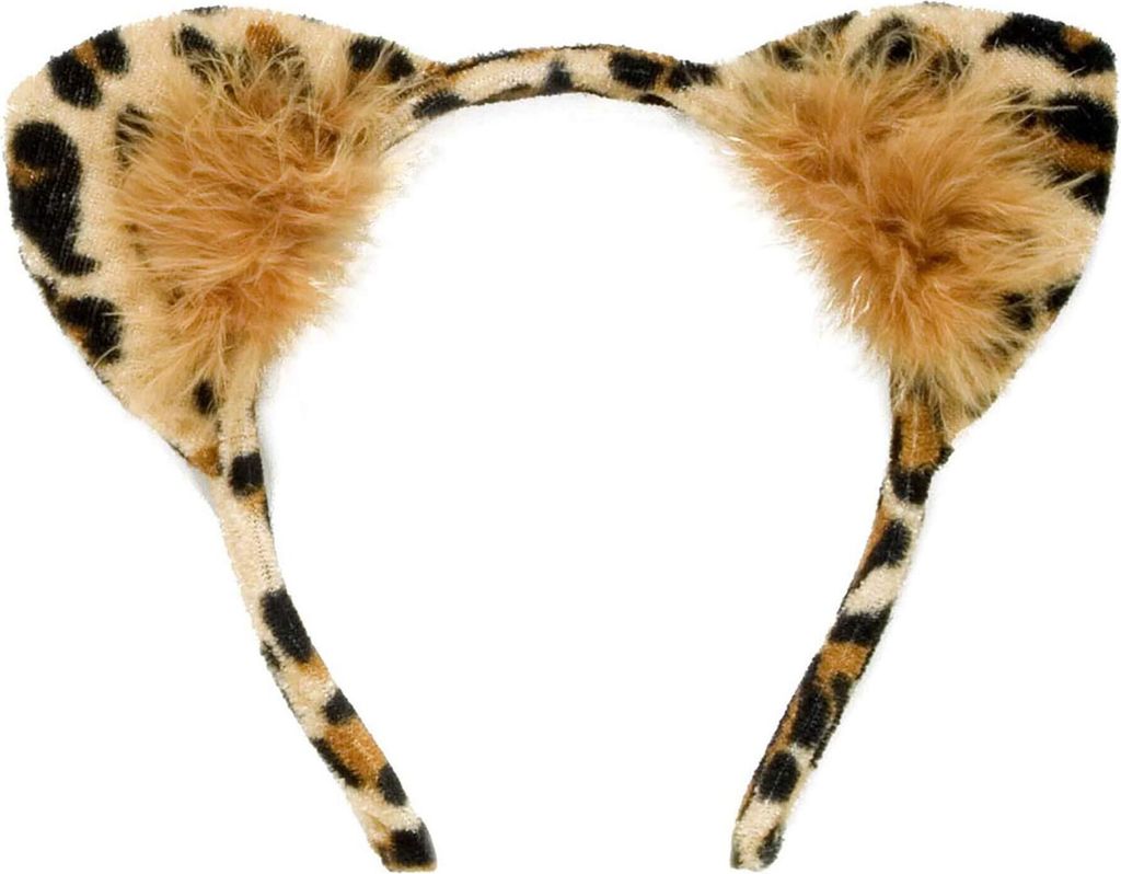 Zamatové leopardie uši - leopardie uši do vlasov Obrázok produktu 