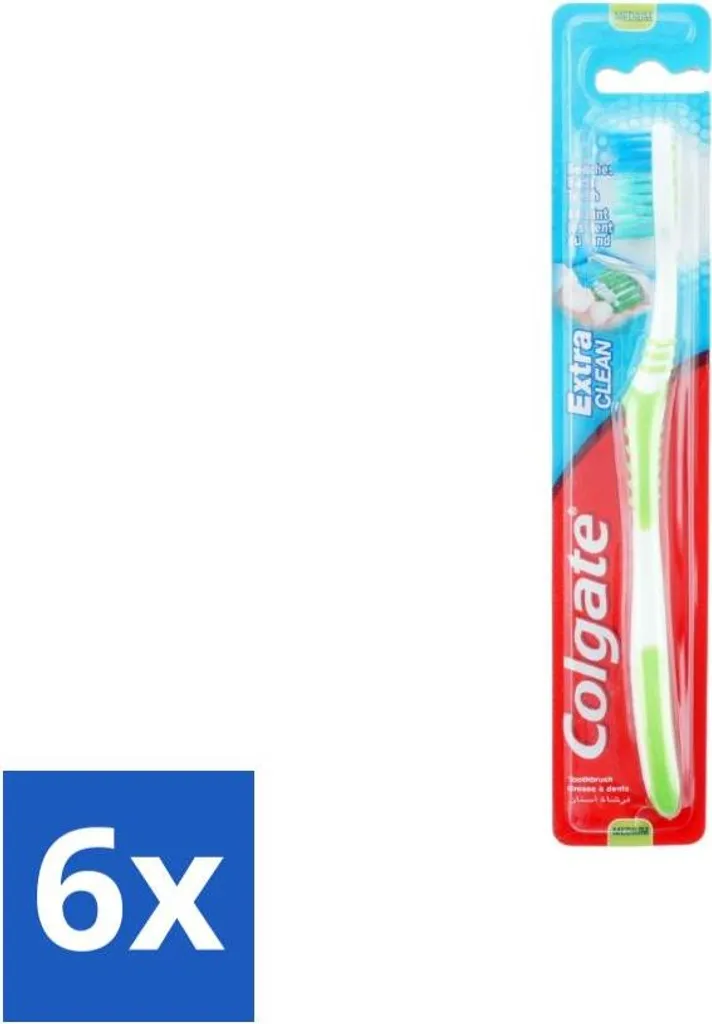 Spazzolino Colgate Extra Clean Medium - confezione risparmio - 6 pezzi