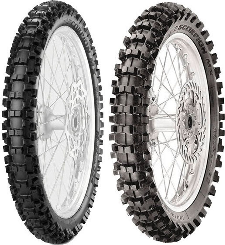 Paar Motorradreifen Pirelli 80/100-21 Mx32 Mid H + 2.75/ -10 Mx32 Mid S