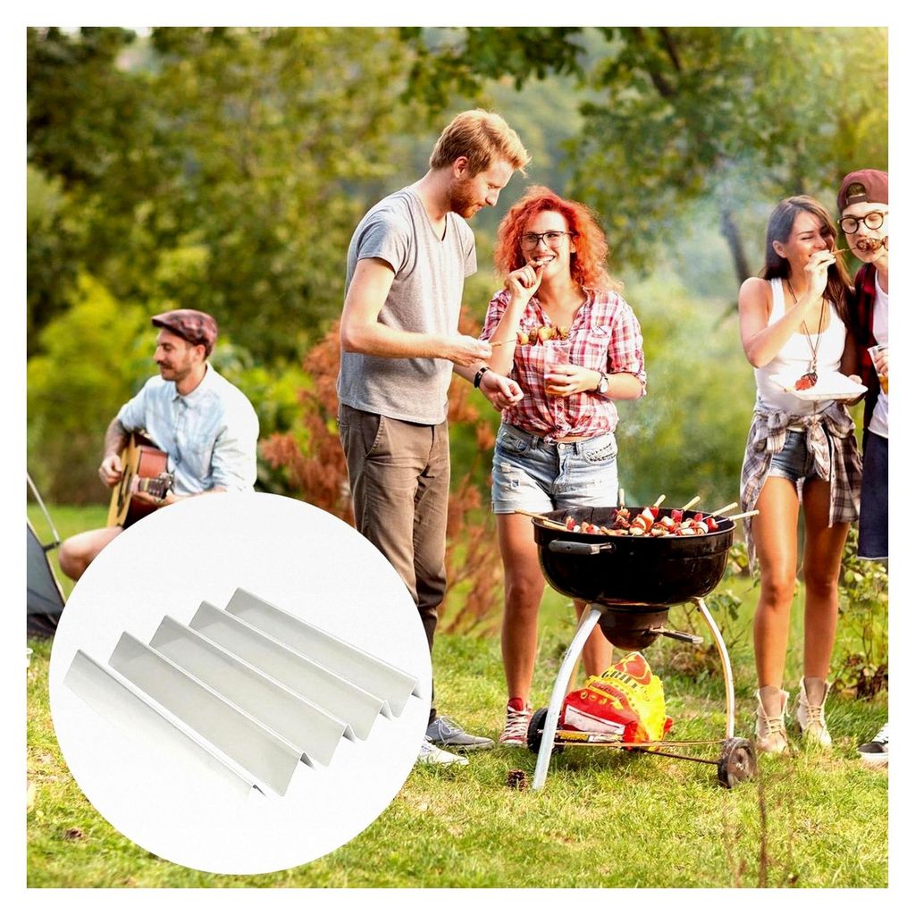 Edelstahl-Flavorizer Bars, Grill-Heizschalen-Set, stabile Grillschienen, Outdoor-Kochzubehör