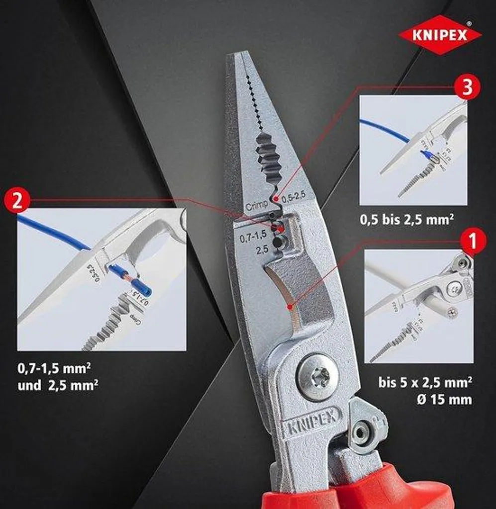 Outil à main 200 mm isolé VDE pour installation et maintenance réseaux